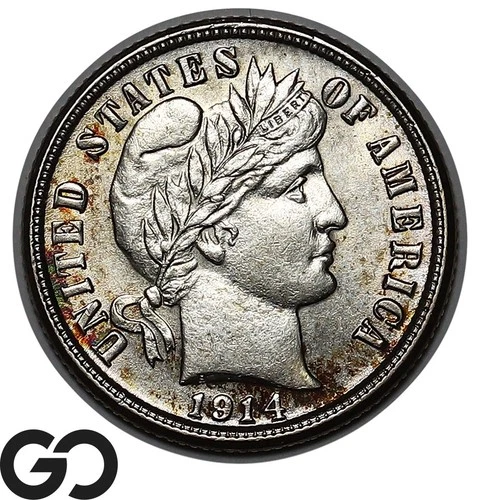1914-S Barber Dime, Tough This Nice, Gem BU++ San Francisco Issue