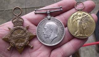 WW1 AUSTRALIAN 1915/STAR CASUALTY TRIO 382 A. CPL. C. B. SMITH. 14 BN. A.I.F.