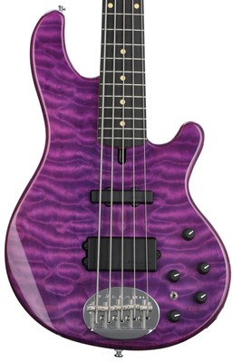 Lakland Skyline 55-02 Deluxe Bass Guitar - Translucent Purple with Ebony