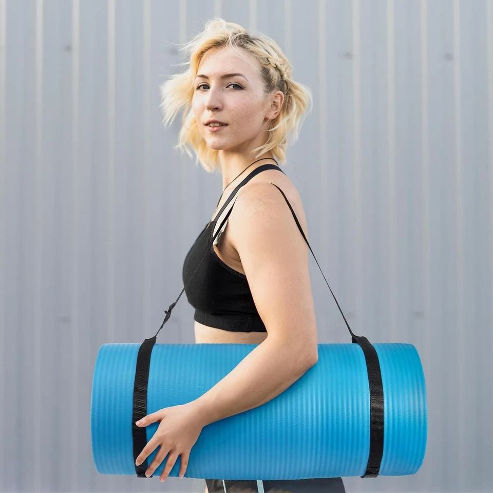 Thick Gym Exercise Mat Yoga Mat Pilates Workout Pad Non Slip Home Class Fitness - Image 3 of 4