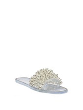 JESSICA SIMPSON Womens Clear Kassime Round Toe Slip On Slide Sandals 9 M