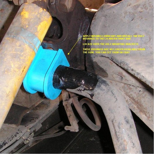 Ford F53 Class A Motorhome chassis REAR Polyurethane Sway Bar Bushings 1999-2011 - Picture 2 of 6