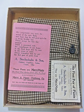 LEIPSIC OHIO STECHSCHULTE STORE 1914 MARX MADE FIRST BIRTHDAY PANTS VTG CLOTHING