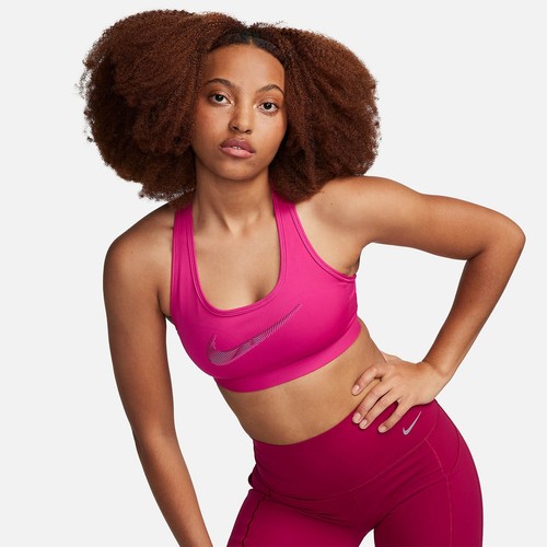 $50 NEW Nike Swoosh Womens Dri-FIT Medium Support Padded Sports Bra FB4124 Small - Picture 4 of 7
