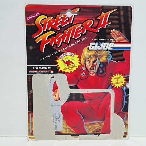 VTG GI JOE GIJOE USED FILECARD STREET FIGHTER KEN MASTERS (v1) UNCUT - Afbeelding 1 van 3