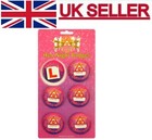 Hen Night Badges  5.7 CM Pack Of 6 Girls L-Plate Bride Party Fancy Dress.