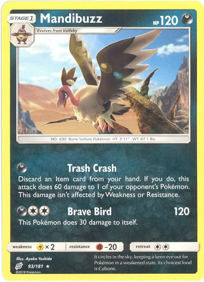 Pokemon -Team Up -  Mandibuzz - 93/181 - Rare - Non-holo - NM/M
