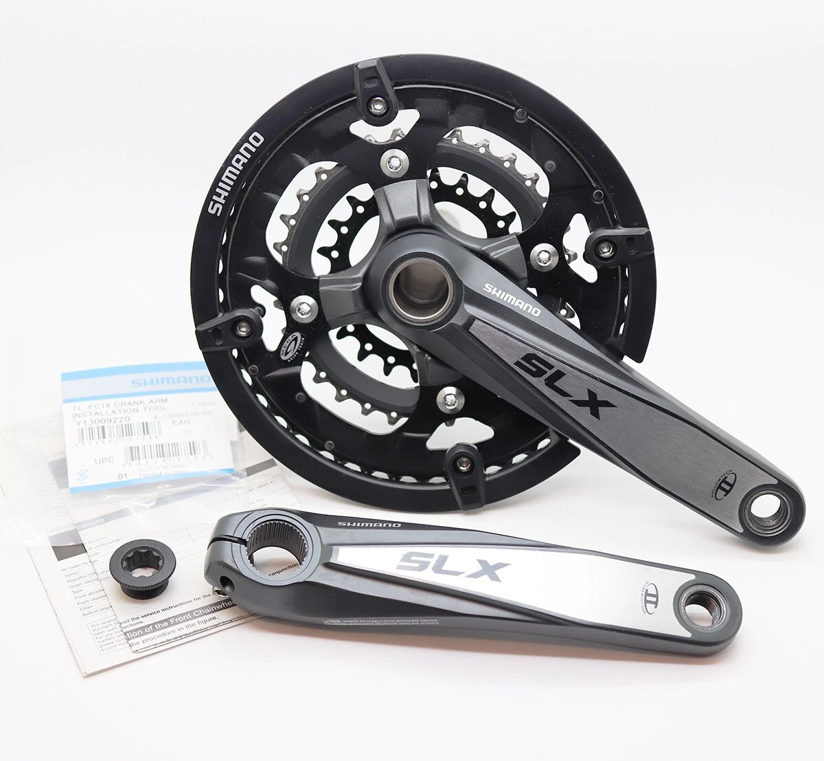 Shimano SLX FC M660 9 Speed Triple MTB Chainset with Chainguard 44 32 22T