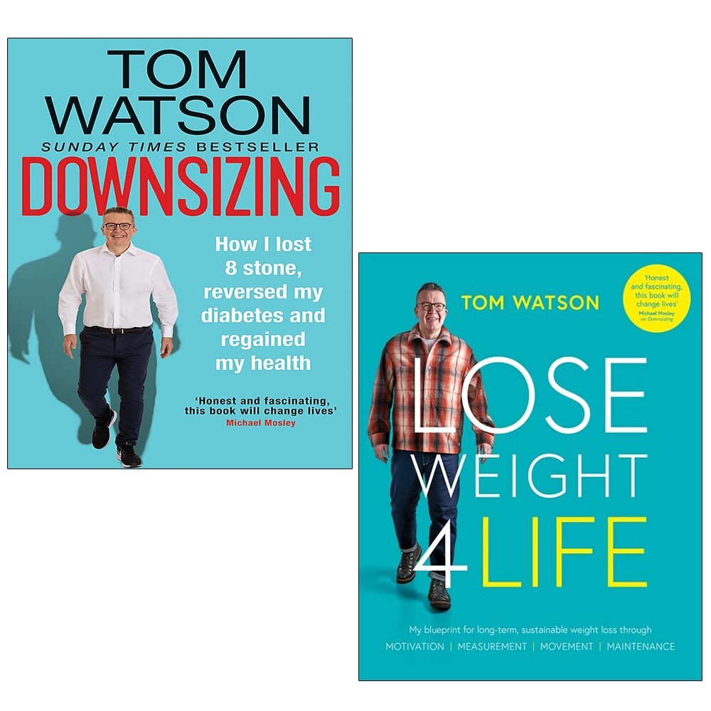 Tom Watson Collection 2 Books Set Downsizing, Lose Weight 4 Life Paperback NEW