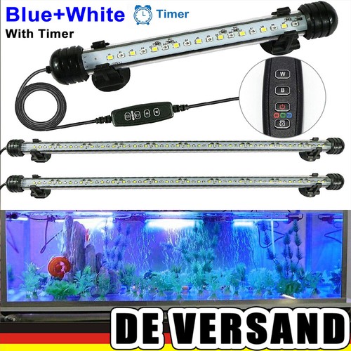 LED Aquarium Lampe Beleuchtung Dimmbar Leuchte Weiß Blau Mondlicht mit