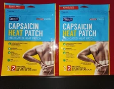 Coralite Capsaicin Medicated Heat Patch 2x ( 5.12" x 7.09") Lot Of 2