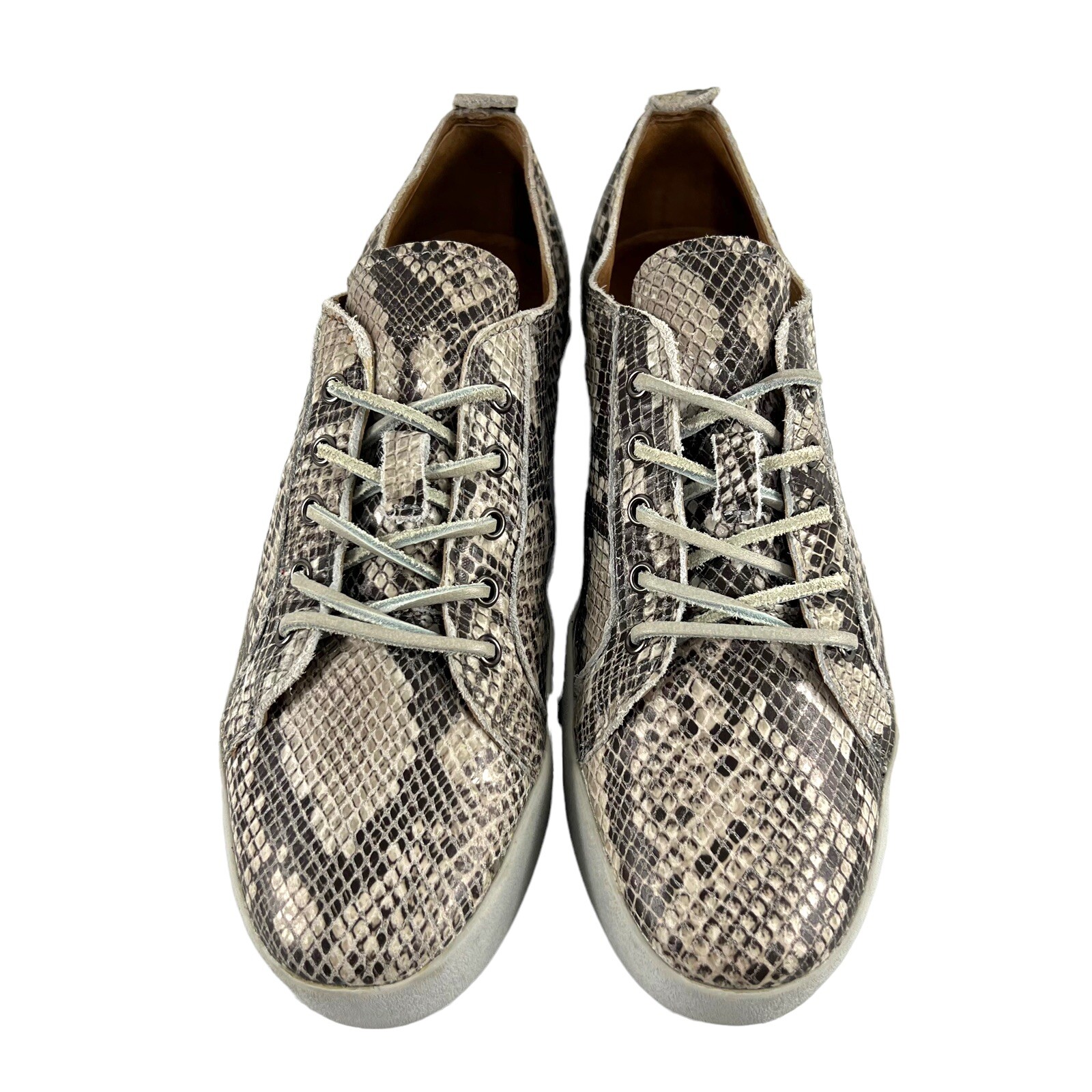 Blackstone White Python Snakeskin Low Casual Snea… - image 22