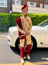 Mens Sherwani Groom Wedding Asian Indian Pakistani Outfit Size M