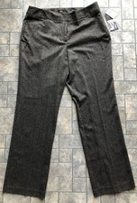 NWT New Rafaella Studio Pants Curvy Defined Waist Higher Back Rise Size 12 Black