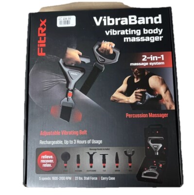 FITRX VibraBand Vibrating Full Body Massager 2-N-1 Massage System NEW Reg $90