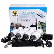 JORTAN 4 CHANNEL 4 CAMERA HD HOME NVR WIFI VIDEO SURVEILLANCE KIT INCLUDED AHD