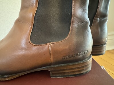 Dsqured2 Men's Chelsea Leather Boots, Brown Sz EU42, US9 | eBay