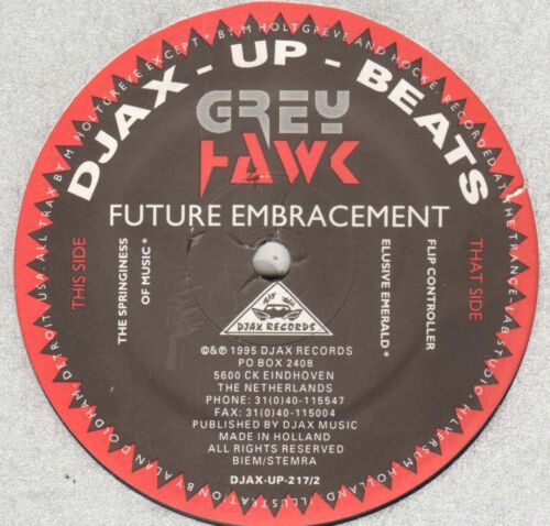 Greyhawk ‎– Zukünftige Embracement - Djax-bis-Beats ‎– DJAX-UP-217 - Holl 1995 - Afbeelding 1 van 2