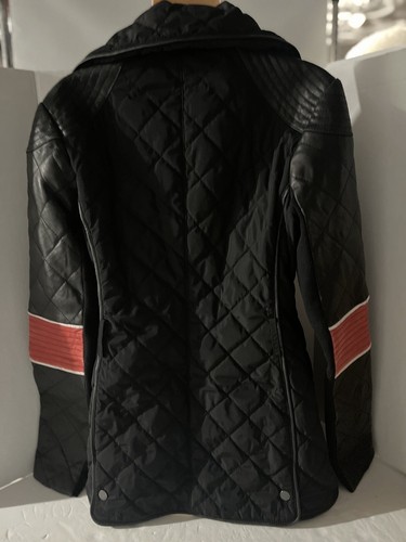 Chaqueta de motociclista BCBG Maxazria acolchada de cuero talla 5 para mujer - Imagen 3 de 11