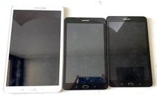 Lot of 3 Locked Samsung Galaxy Tablets - SM-T580 / SM-T377V / SM-T377T Tab For P
