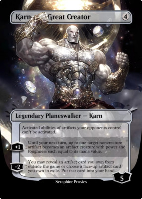 Karn, the Great Creator - High Quality Altered Art Custom Cards