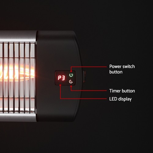 Devanti Electric Infrared Strip Radiant Heaters With Remote Control-3000W - Picture 8 of 9