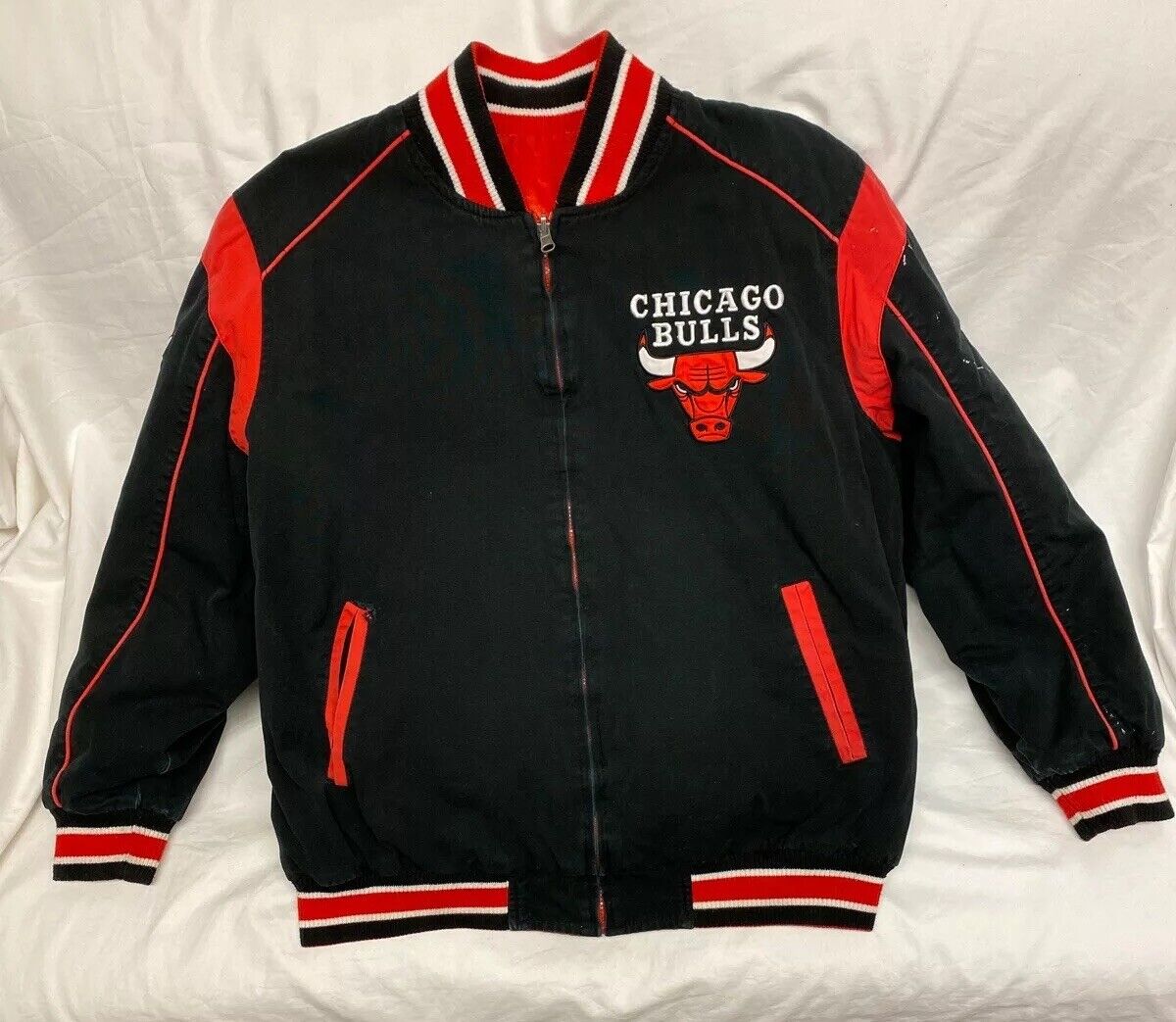 G-III Carl Banks Chicago Bulls Reversible Jacket Mens Size XL *See  Description*