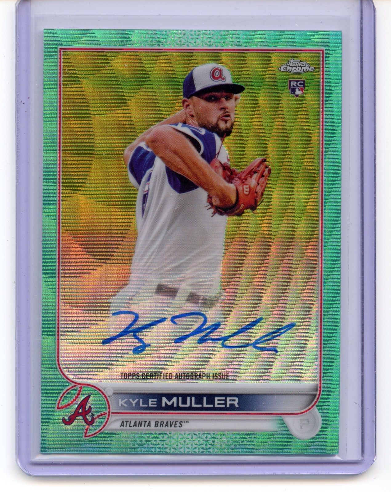 2022 Topps Chrome Kyle Muller Aqua Wave Refractor AUTO RC /199
