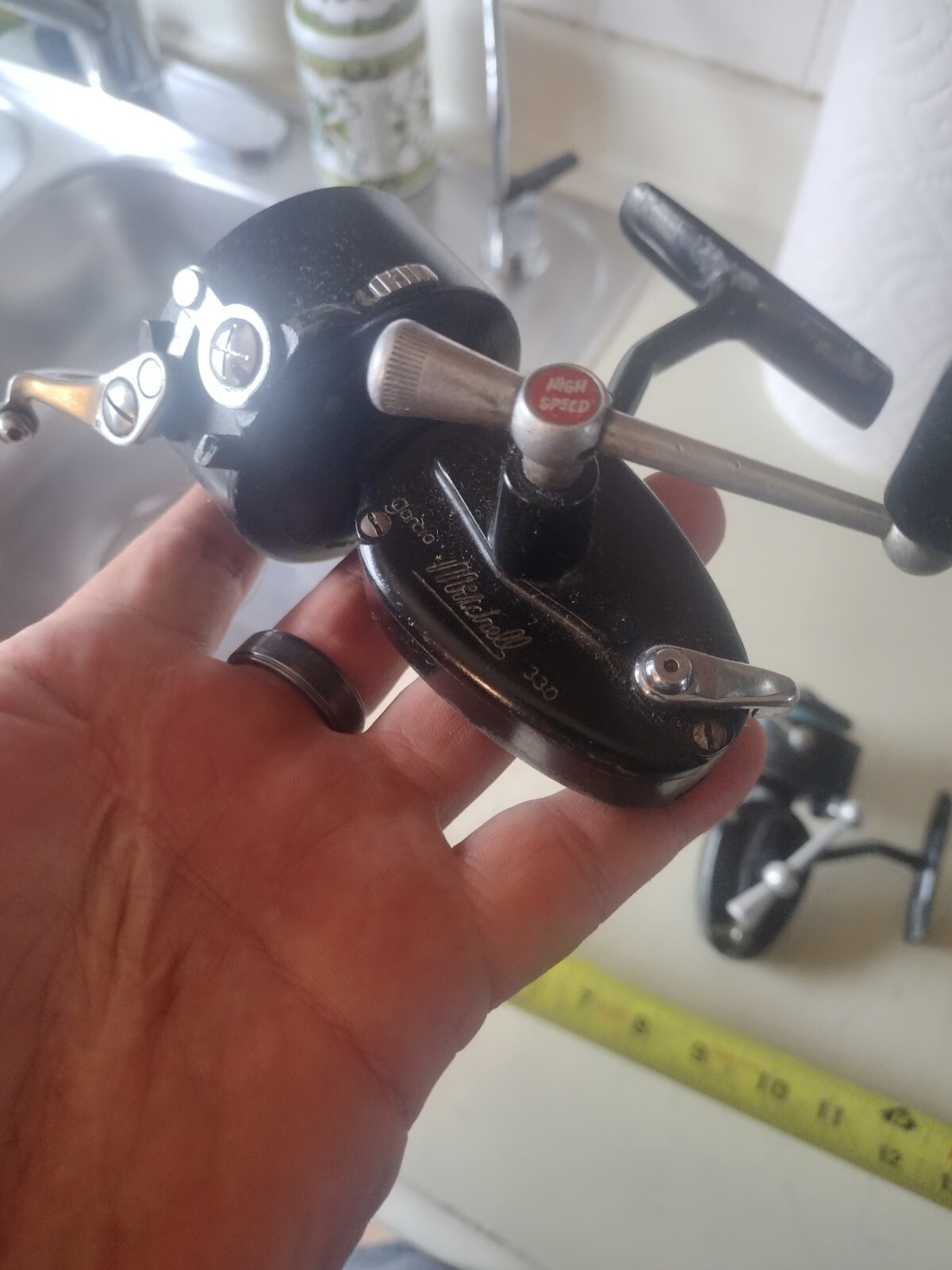 Lot Of 3 Vintage Garcia Mitchell 300 Spin reel. Made in France. And 330