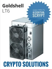 CRYPTO MINER  BTC LTC DOGE Goldshell LT6 3350mh/s Like Antminer L7 BITMAIN ASIC