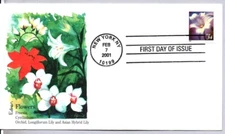#3458 FLOWERS, LONGIFLORUM LILY STAMP FIRST DAY OF ISSUE EDKEN CACHET FDC