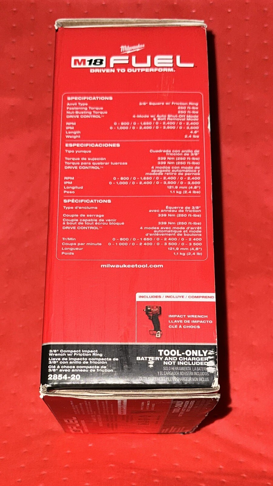 Milwaukee FUEL M18 2854 20 3 8 Brushless Cordless Impact Wrench Tool milwaukee-fuel-m18-2854-20-3-8-brushless-cordless-impact-wrench-tool