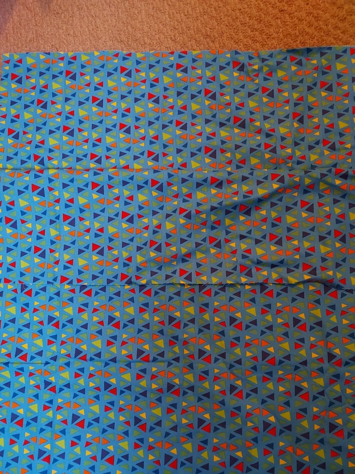 Fabric Later Alligator By Sandy Gervais For Moda 17984 Cotton Blue Triangles  - Image 4 of 4
