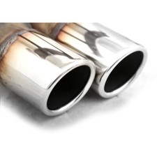 Fox Sportauspuff Racinganlage 2x76mm eingerollt Mercedes 190 W201 E 1.8l 2.0l