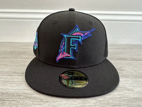 Florida Miami Marlins Hat Club New Era Cyberpunk 2003 Patch Black Fitted 7 3/8