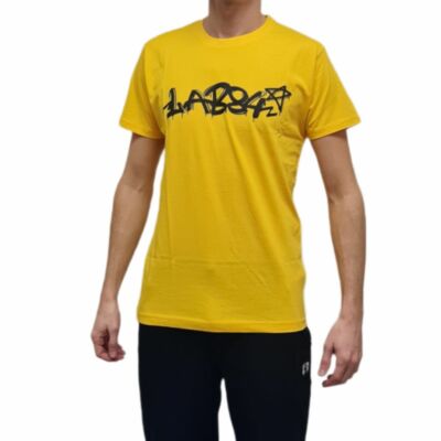 Lab84 T-Shirt short Sleeve Crew-Neck S22 TSHM4111 Yellow