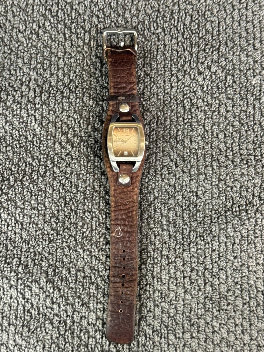 Authentic Vintage Fossil Genuine Leather Strap Watch new  display picture 2