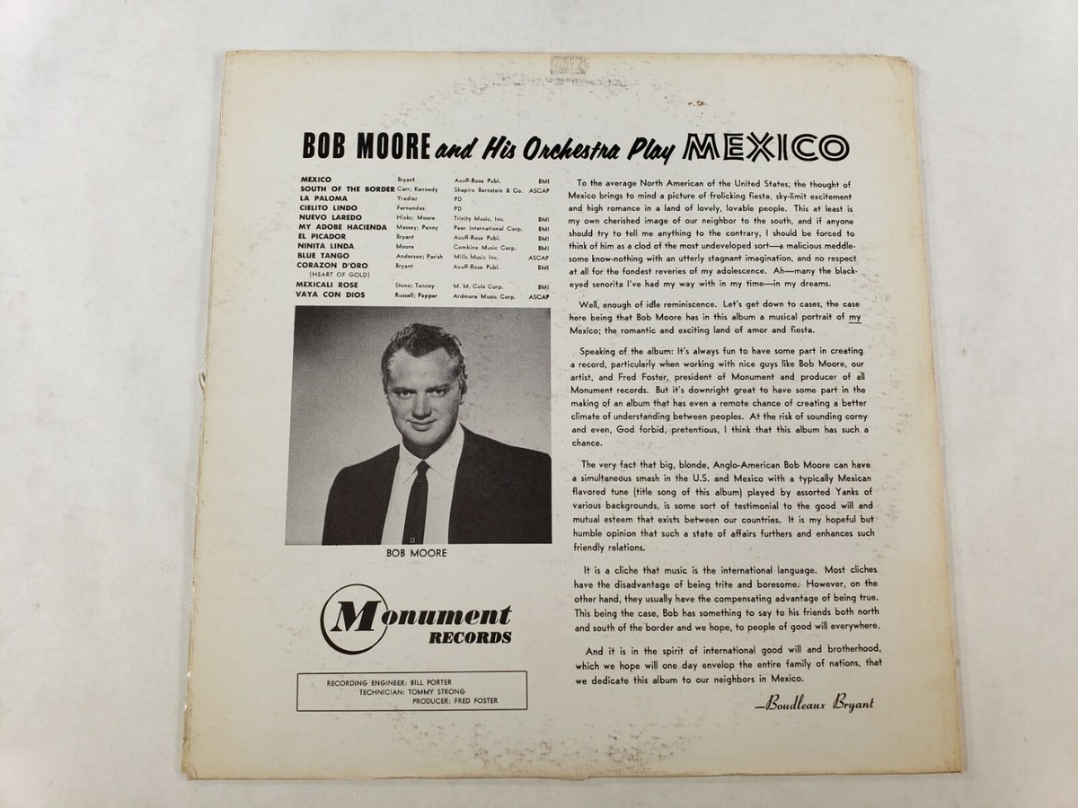 邦楽 Lovely Pearl Grand Orchestra & Chorus Bob Moore And His Orchestra Mexico And Other Great Hits SM