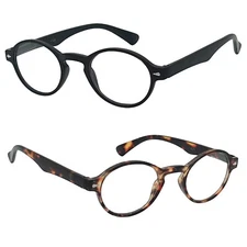 Retro Oval Round Keyhole Reading Glasses with Spring Hinged Readers FREE ship