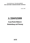 NVA regulation for the 9 mm pistol Makarov/Makarov from 1975