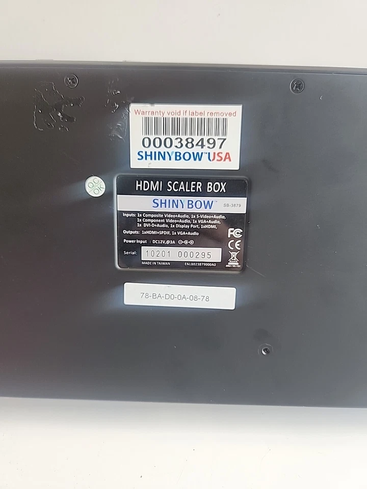 Shineybow HDMI Scaler Box SB-3879 Used - Image 4 of 4