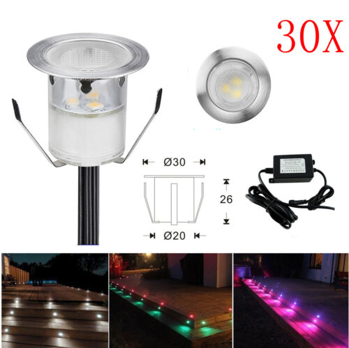 1-30 30 mm RGB faretto da incasso da incasso luce LED lampada da esterno mini spot impermeabile - Foto 15 di 15