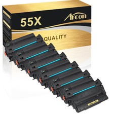 6x Black CE255X 55X Toner Cartridge for HP Laserjet Pro MFP m521dn m521dw P3015x