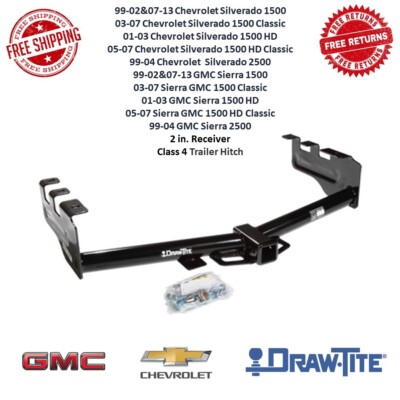 Draw-Tite 75362 Trailer Hitch Class IV, Black 2'' Receiver Fits Silverado, Sierra