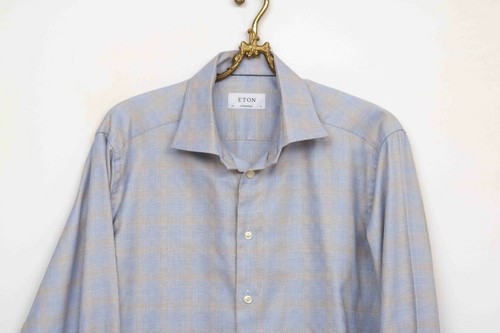 Herren ETON Blau Langarm Hemd Größe 41 / 16 Contemporary Fit ***7134 - Bild 2 von 6