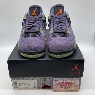Size 8.5W - Jordan 4 Retro Mid Canyon Purple Black Green White