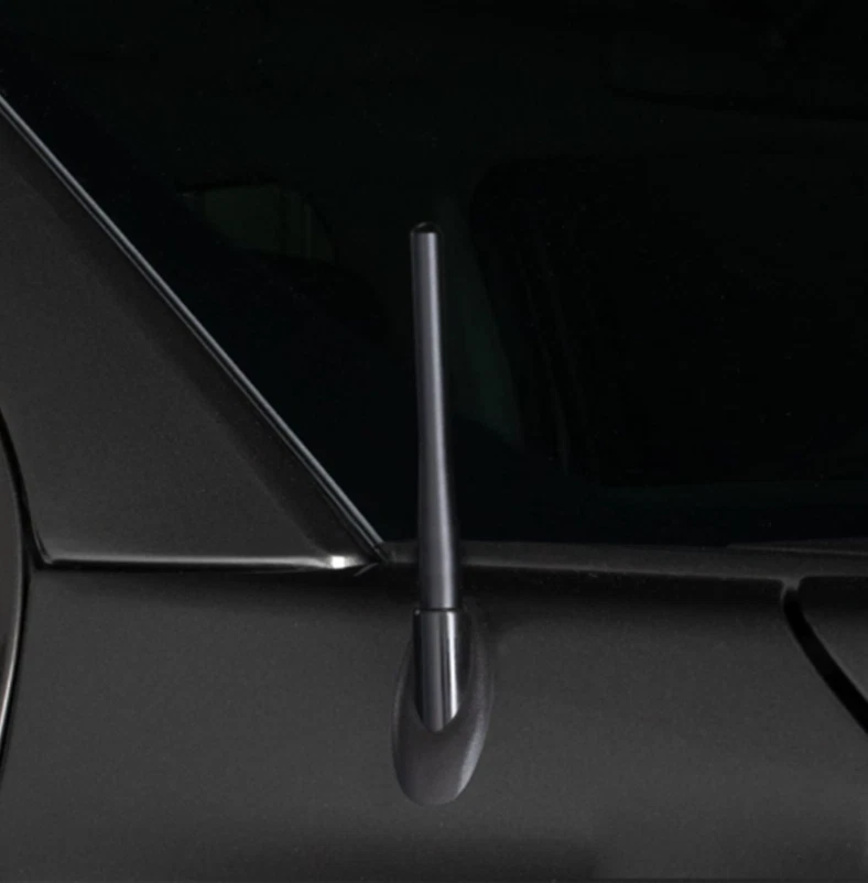 Antena de coche corta negra de 7" apta para radio señal AM/FM con tornillos de rosca decoración Foto 3 de 4