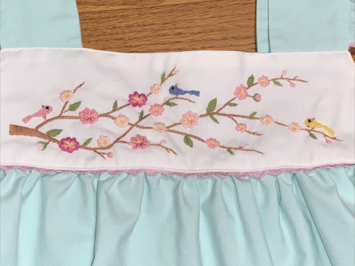 SWEET DREAMS Embroidered Birds Floral Branches Dress Size 6 - Picture 4 of 8