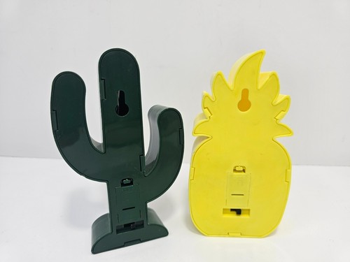 LED Night Light Cactus & Pineapple Table Lamp 5" for Kids Room Bedroom TESTED - Picture 2 of 2
