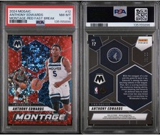 2024 PANINI MOSAIC MONTAGE | ANTHONY EDWARDS RED FAST BREAK /99 PSA 8